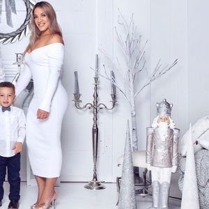 White fitted dress